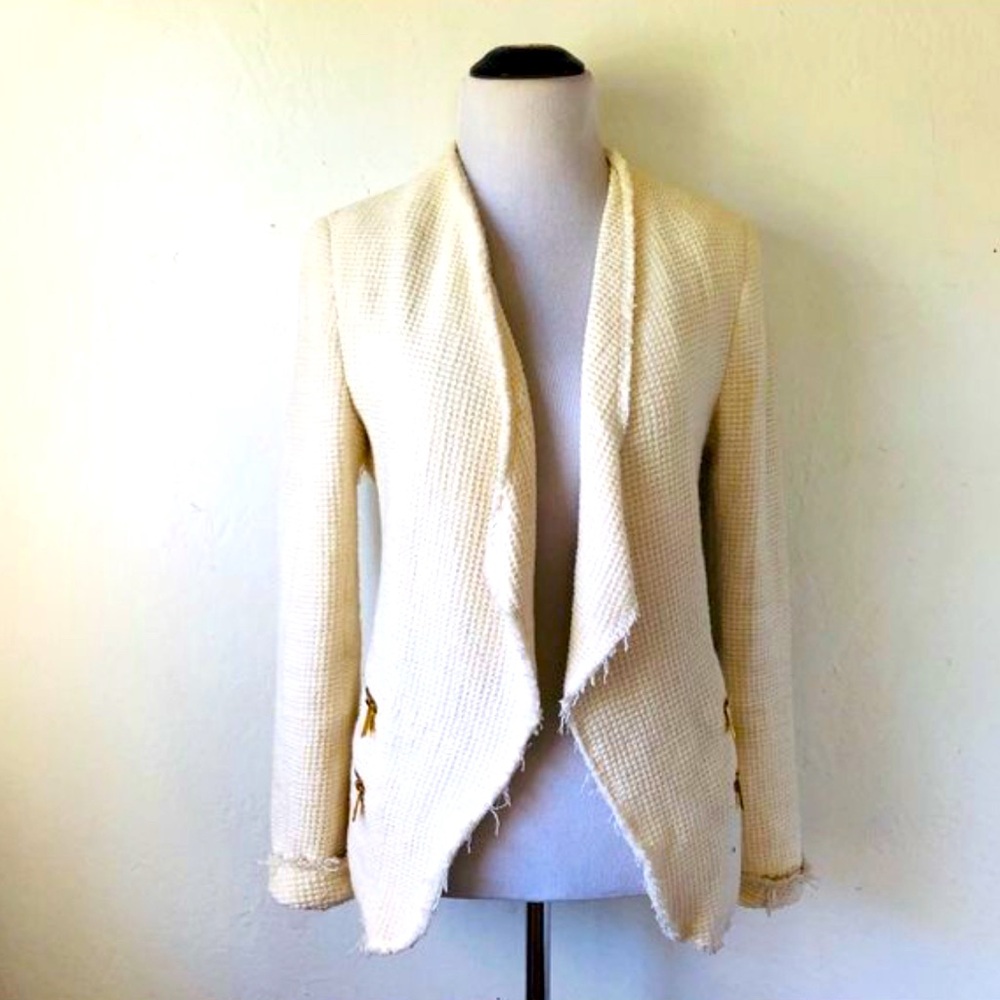 Zara Elegant Cream Women's Jacket brand new